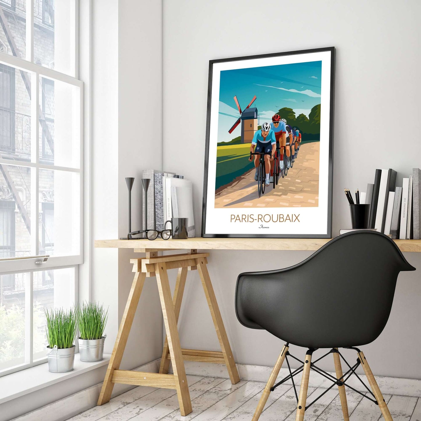 Paris Roubaix Cycling Print