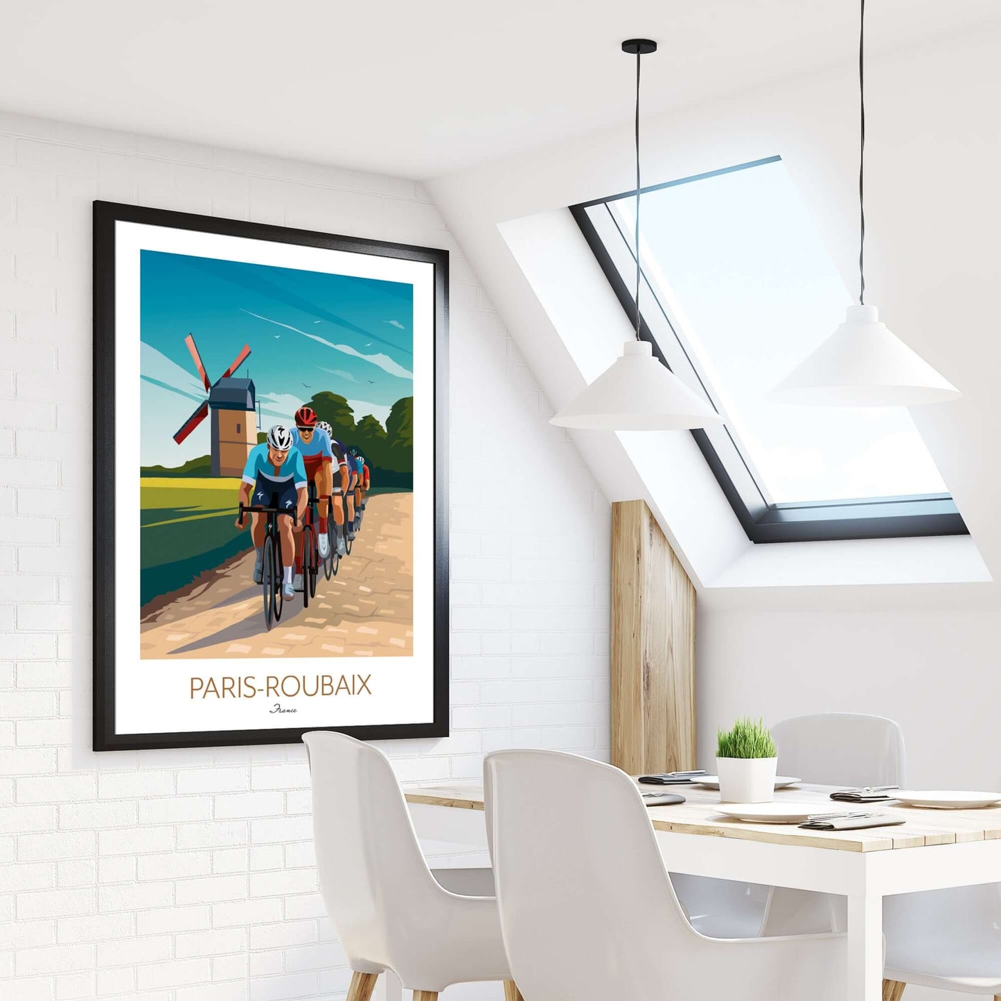 Paris Roubaix Cycling Print