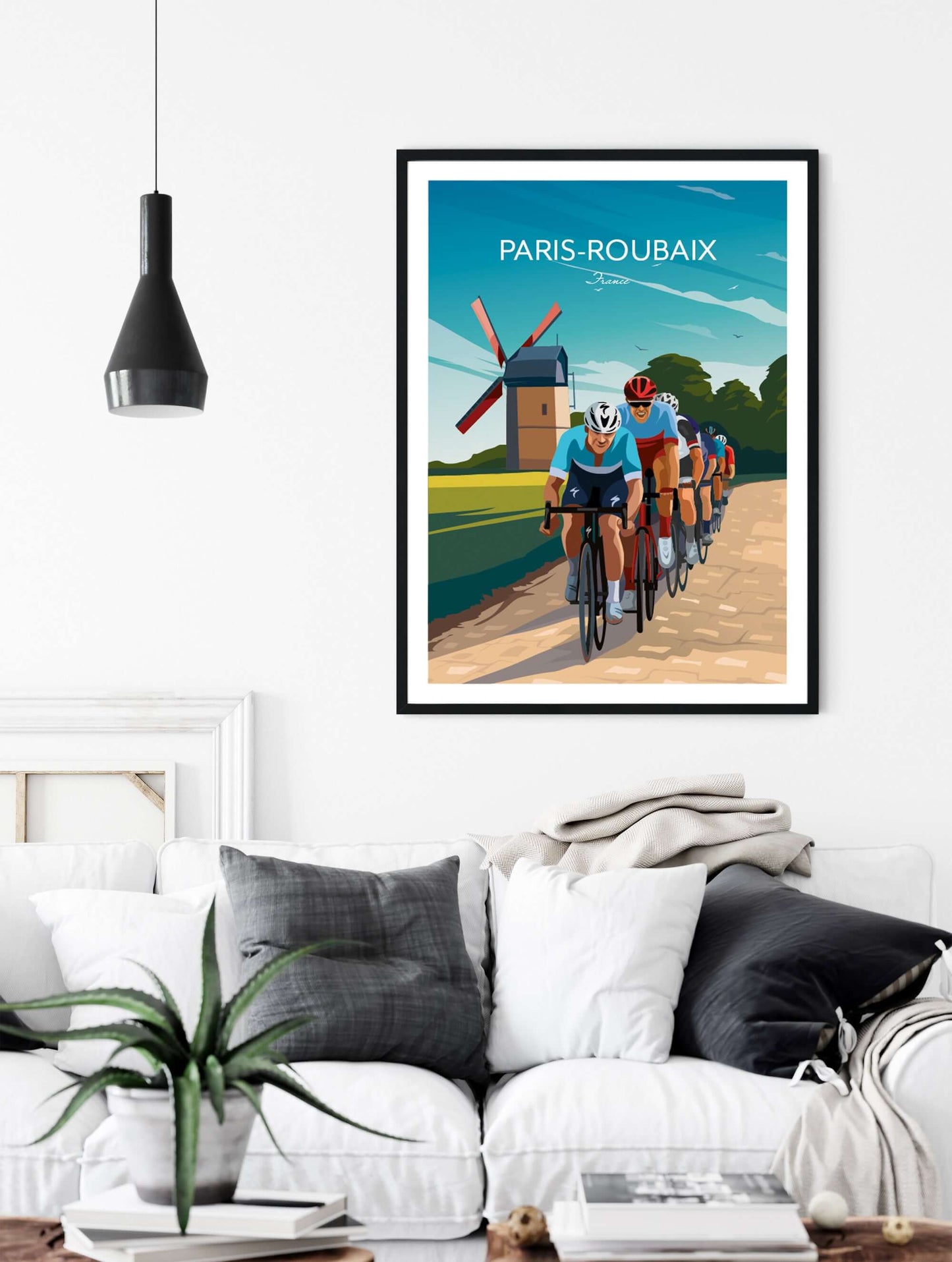 Bike Print Paris Roubaix, France - Monuments Cycling Race