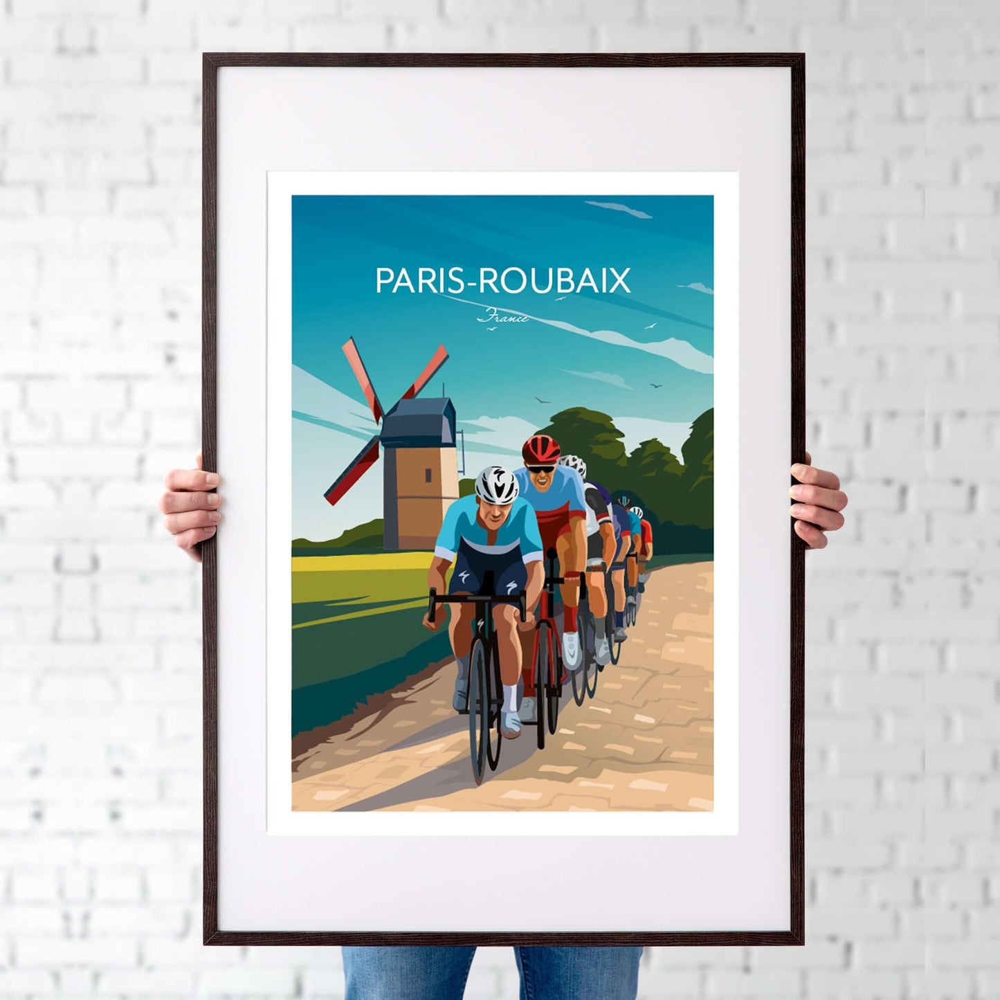 Bike Print Paris Roubaix, France - Monuments Cycling Race