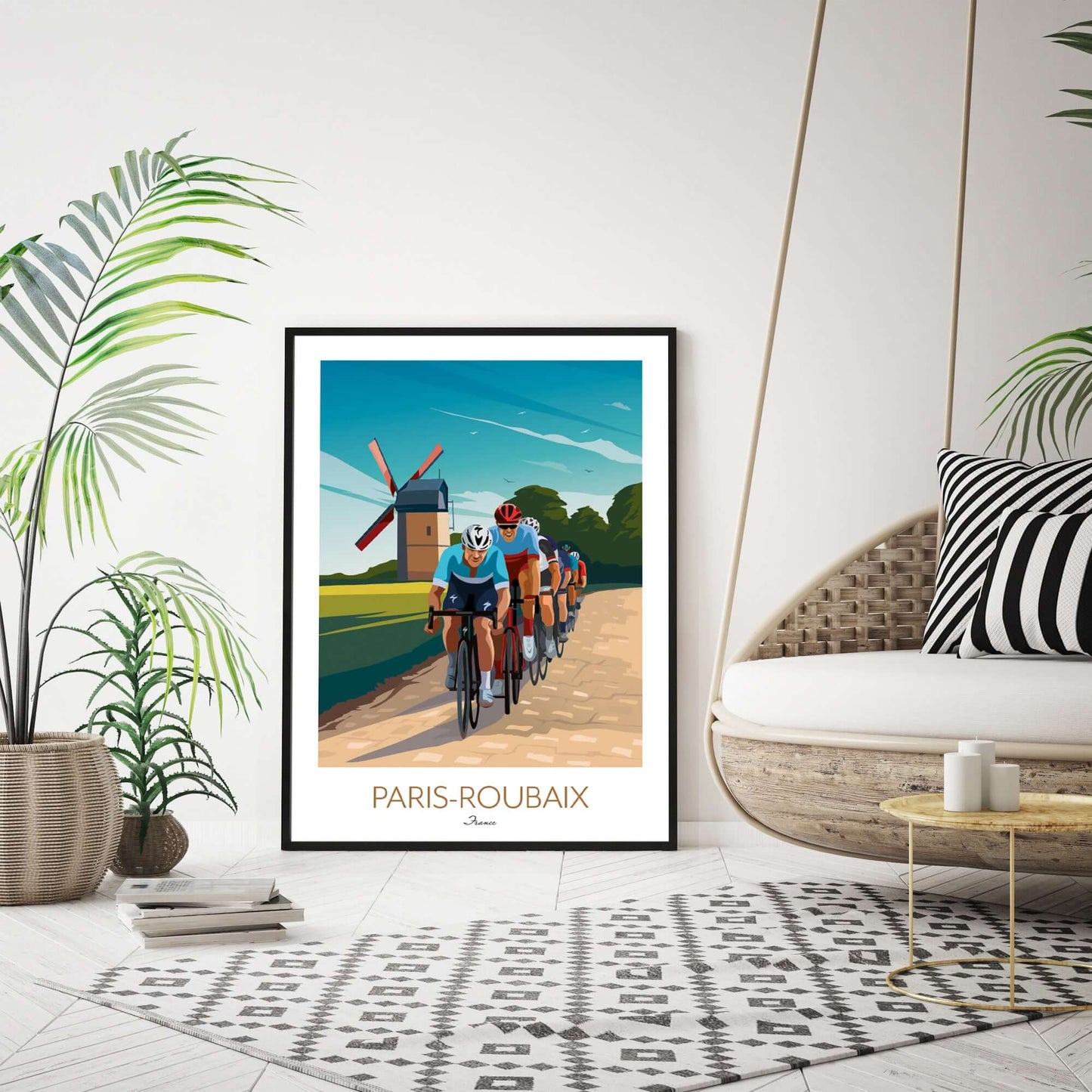 Paris Roubaix Cycling Print