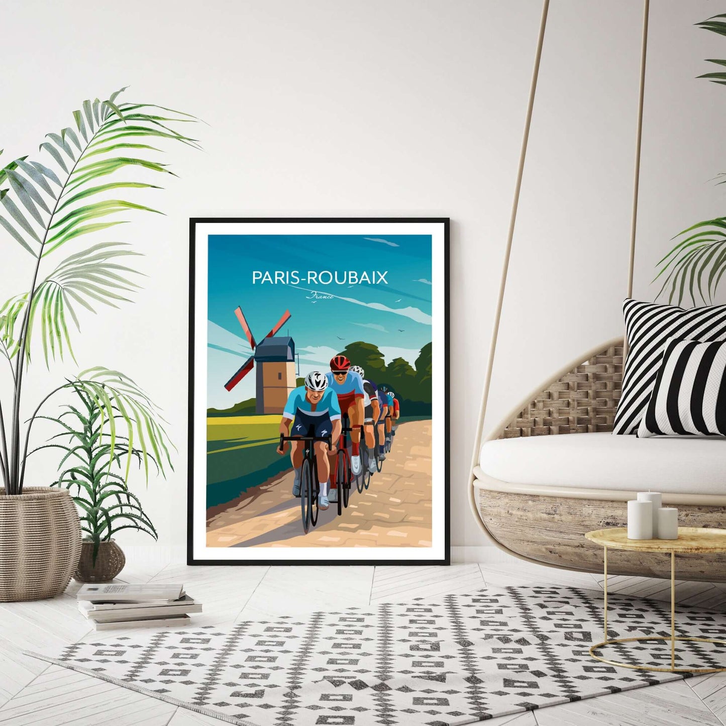 Bike Print Paris Roubaix, France - Monuments Cycling Race