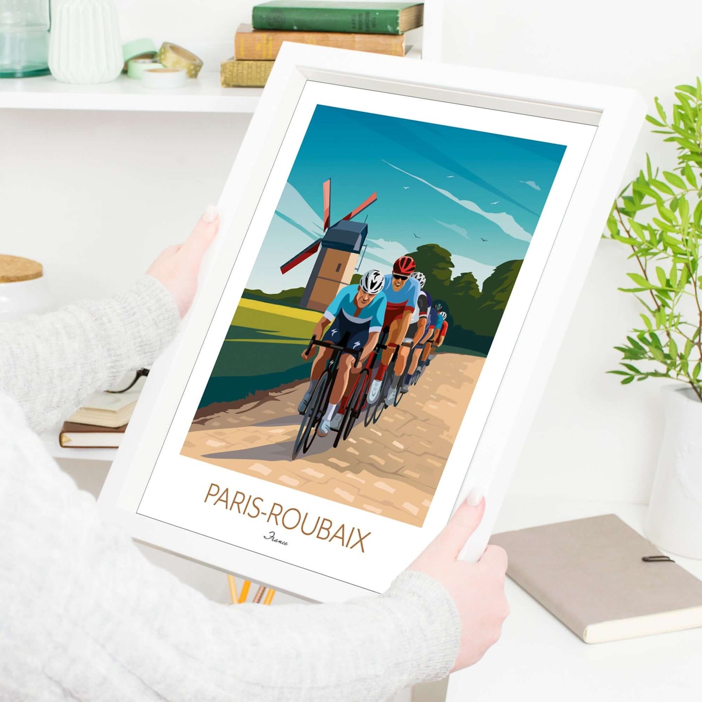 Paris Roubaix Cycling Print