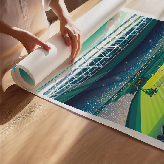 A promotional video showing tennis posters of the 4 major Gran Slam events.
