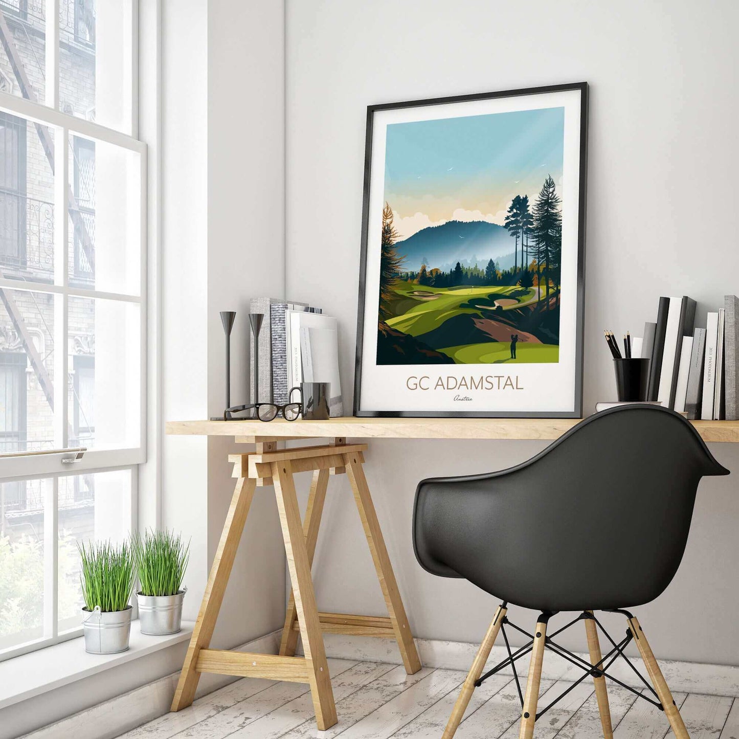 Adamstal Golf Print - Home Office Golf Wall Art Austria