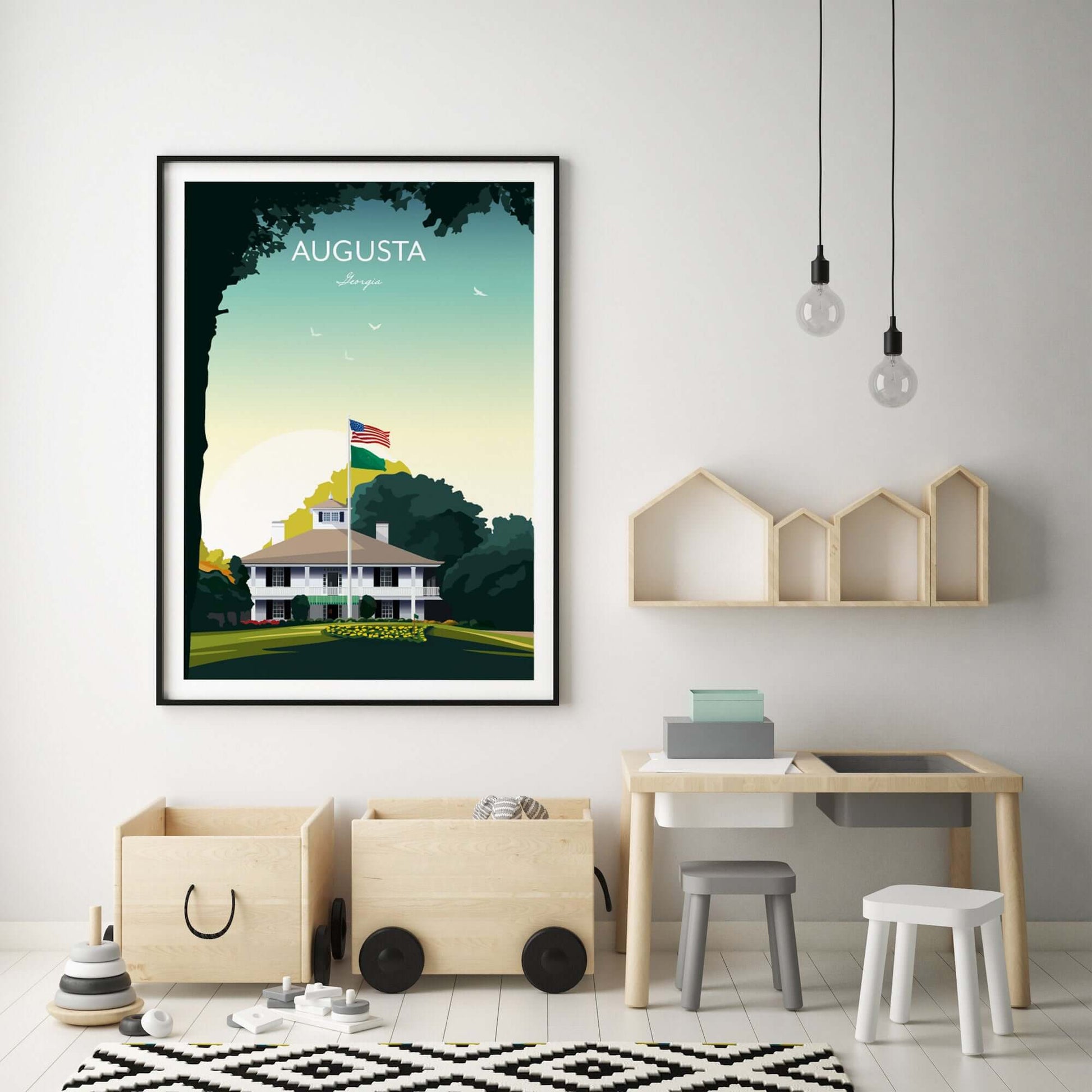 Kids Bedroom US Masters Golf Print