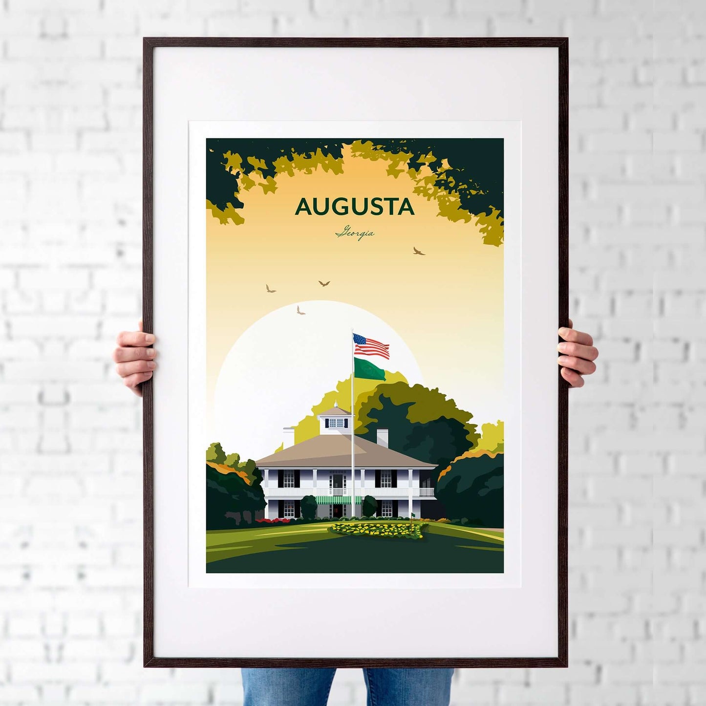 Augusta National Golf Clubhouse Print | The Masters Georgia