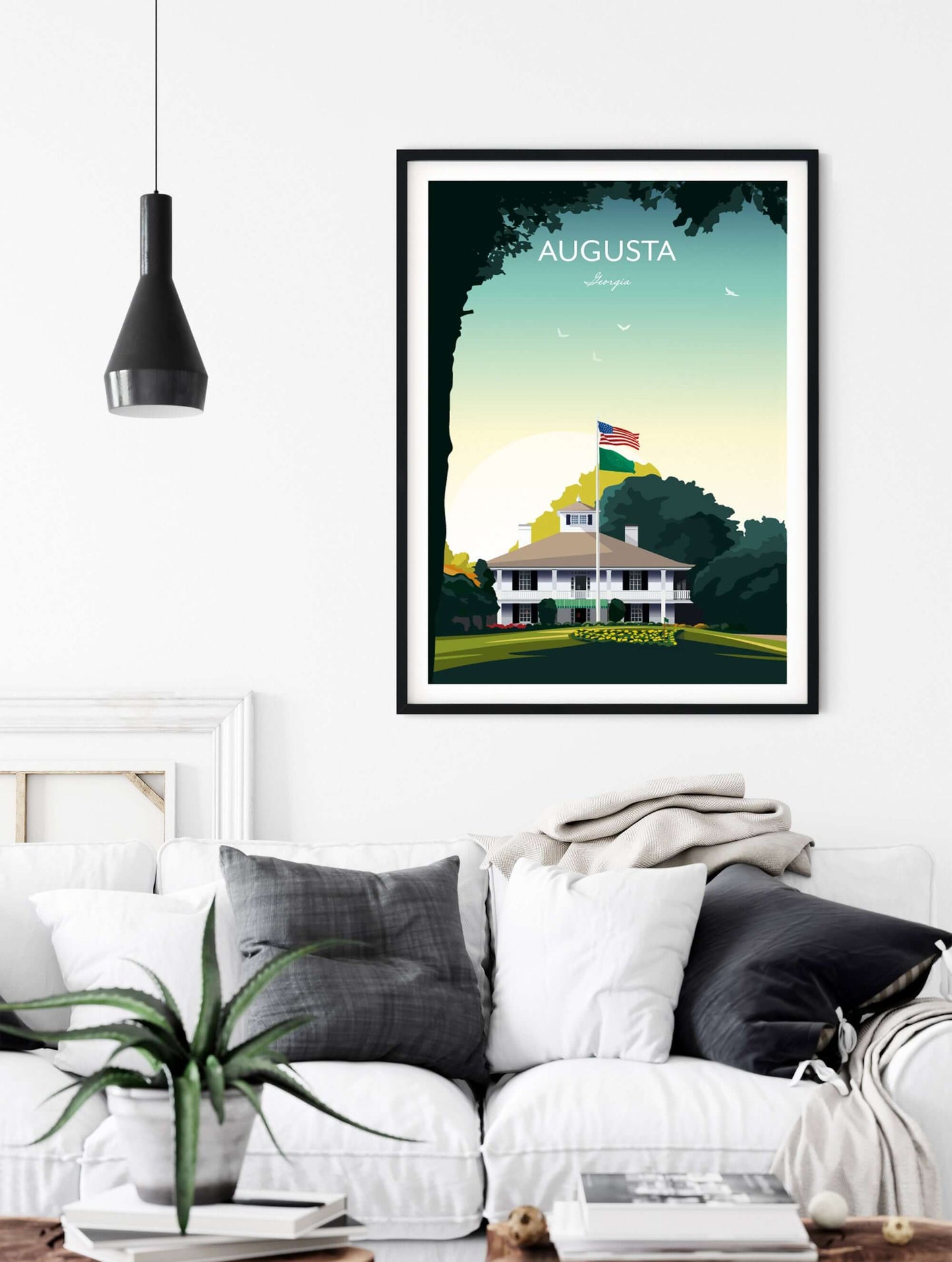 Living Room Golf Print Augusta