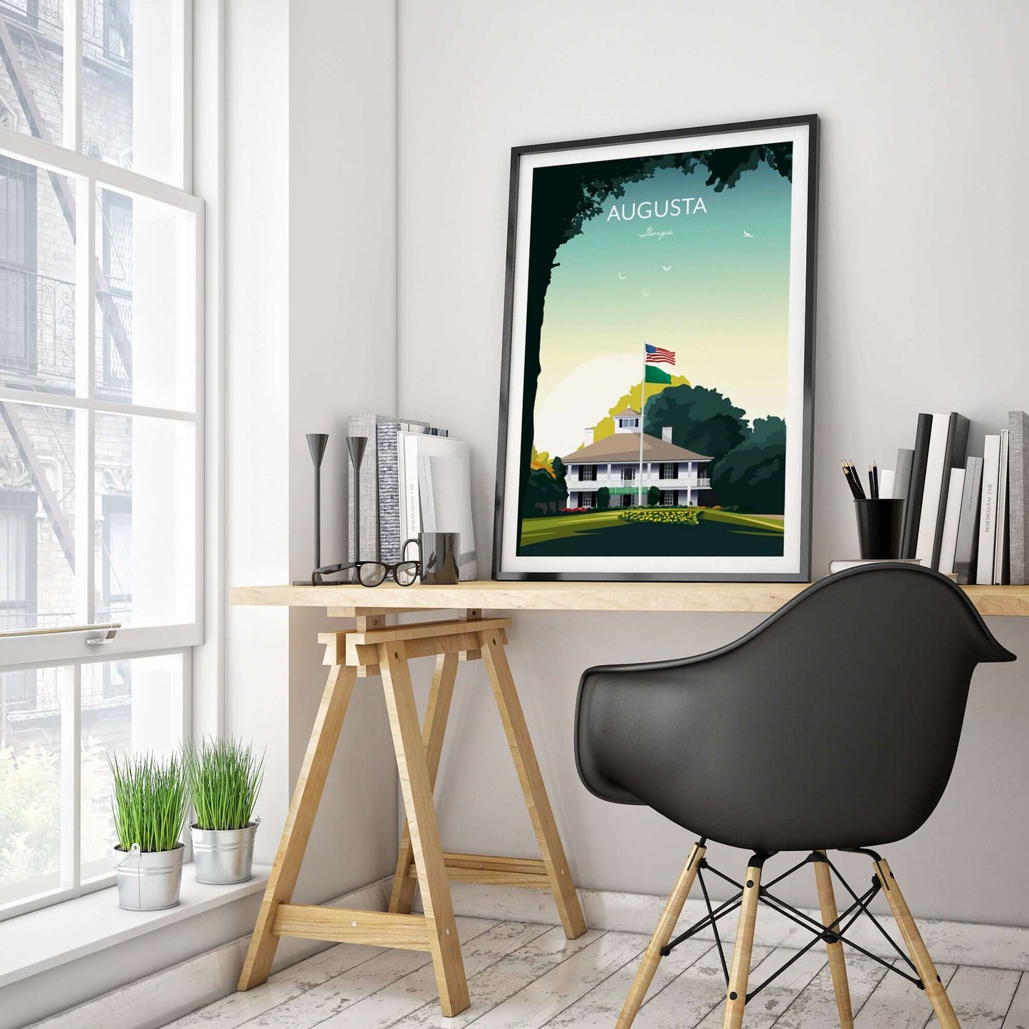 Home Office Augusta Golf Art Print