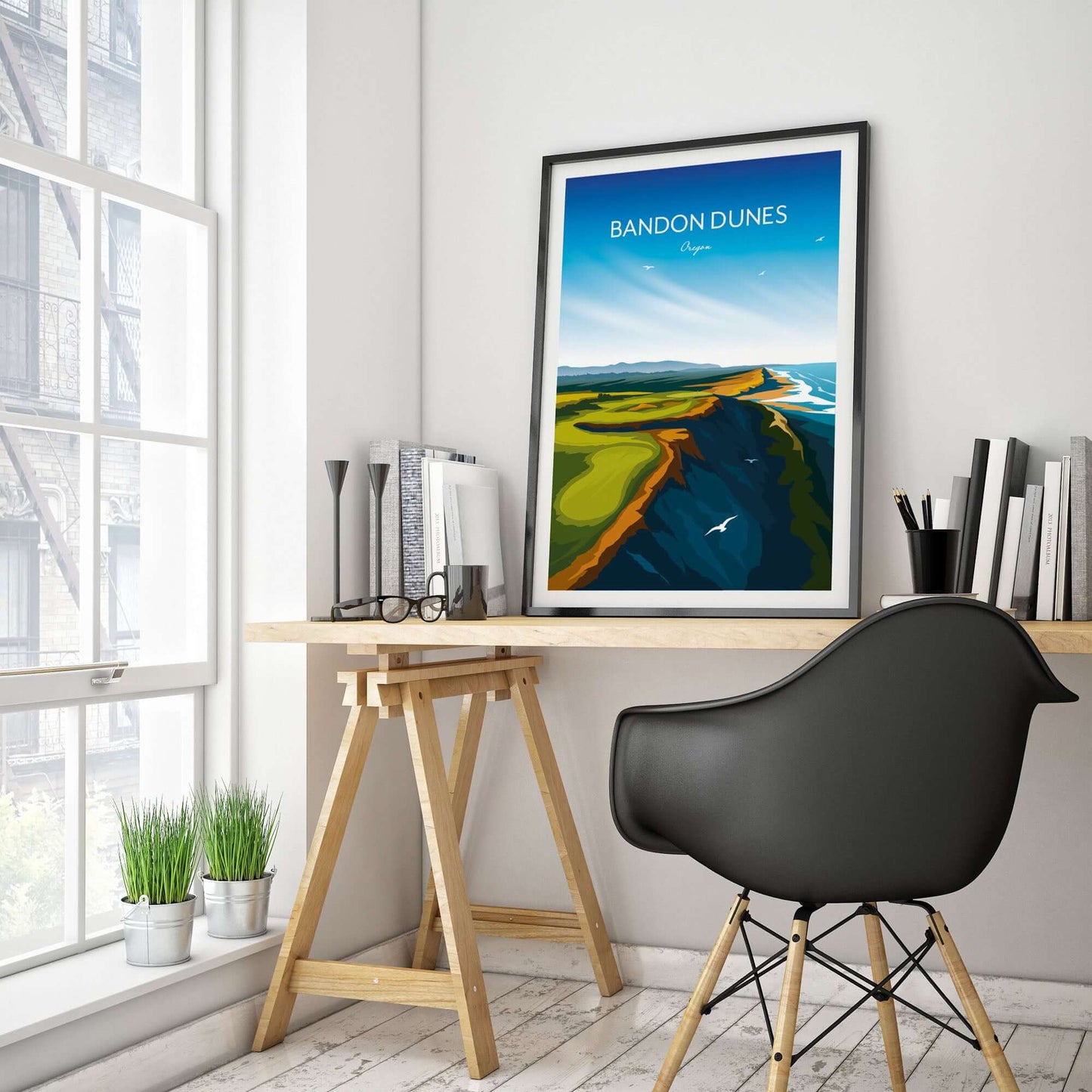 Art print of Bandon Dunes Golf Resort, Oregon.