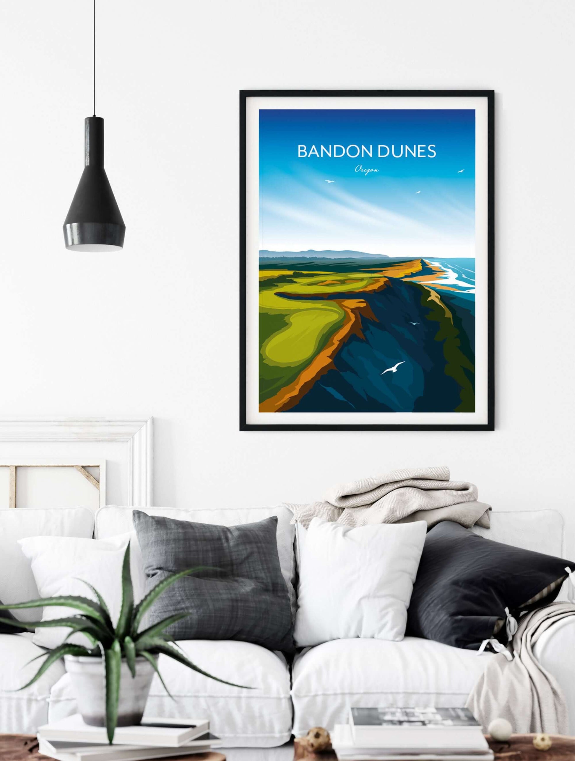 Art print of Bandon Dunes Golf Resort, Oregon.