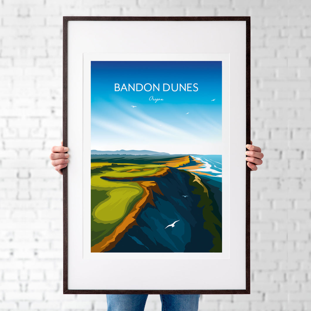 Golf print of Bandon Dunes Golf Resort, Oregon