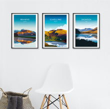Load image into Gallery viewer, 3 Peaks Prints - England Scafell Pike, Wales Snowdon, Scotland Ben Nevis.
