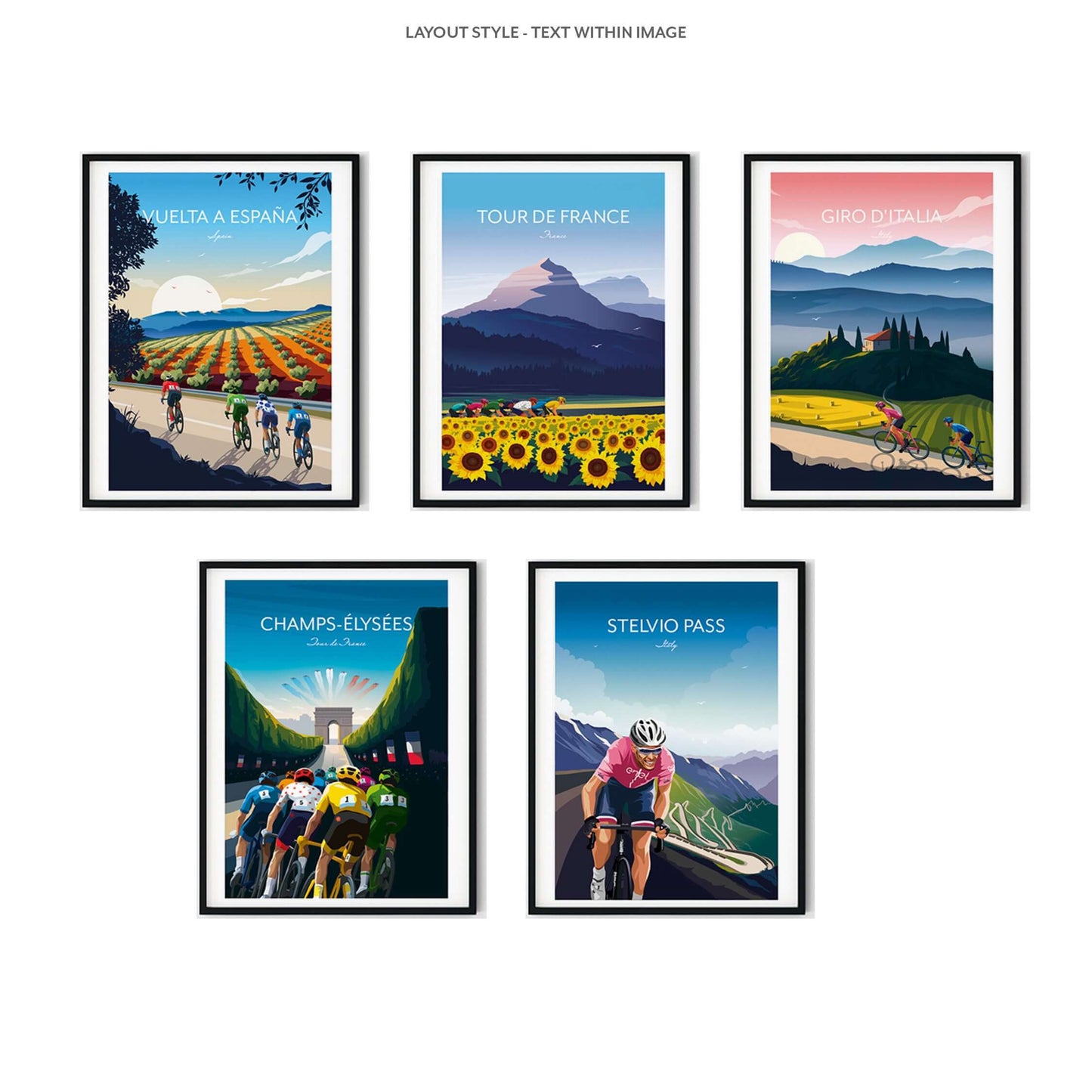 Le Tour De France Cycling Print