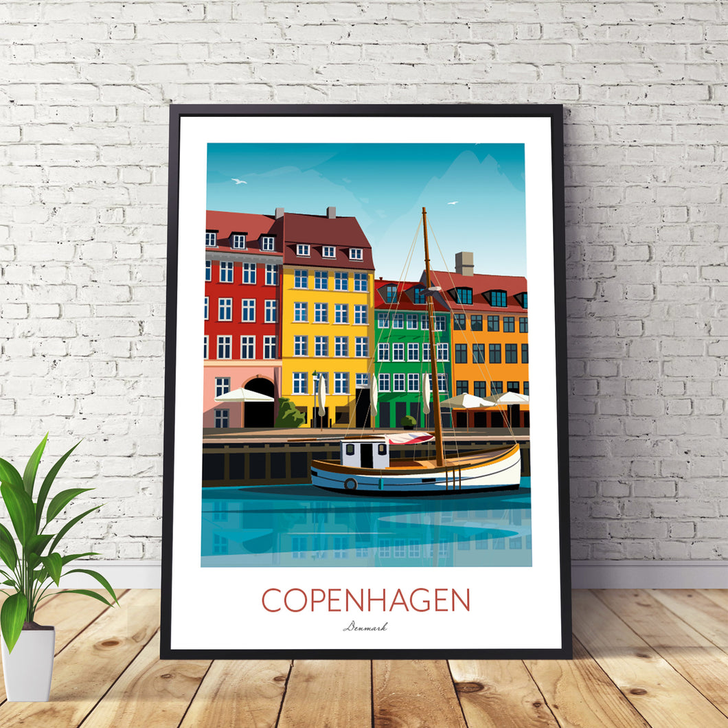 Copenhagen Print - Denmark - Nyhavn Harbour