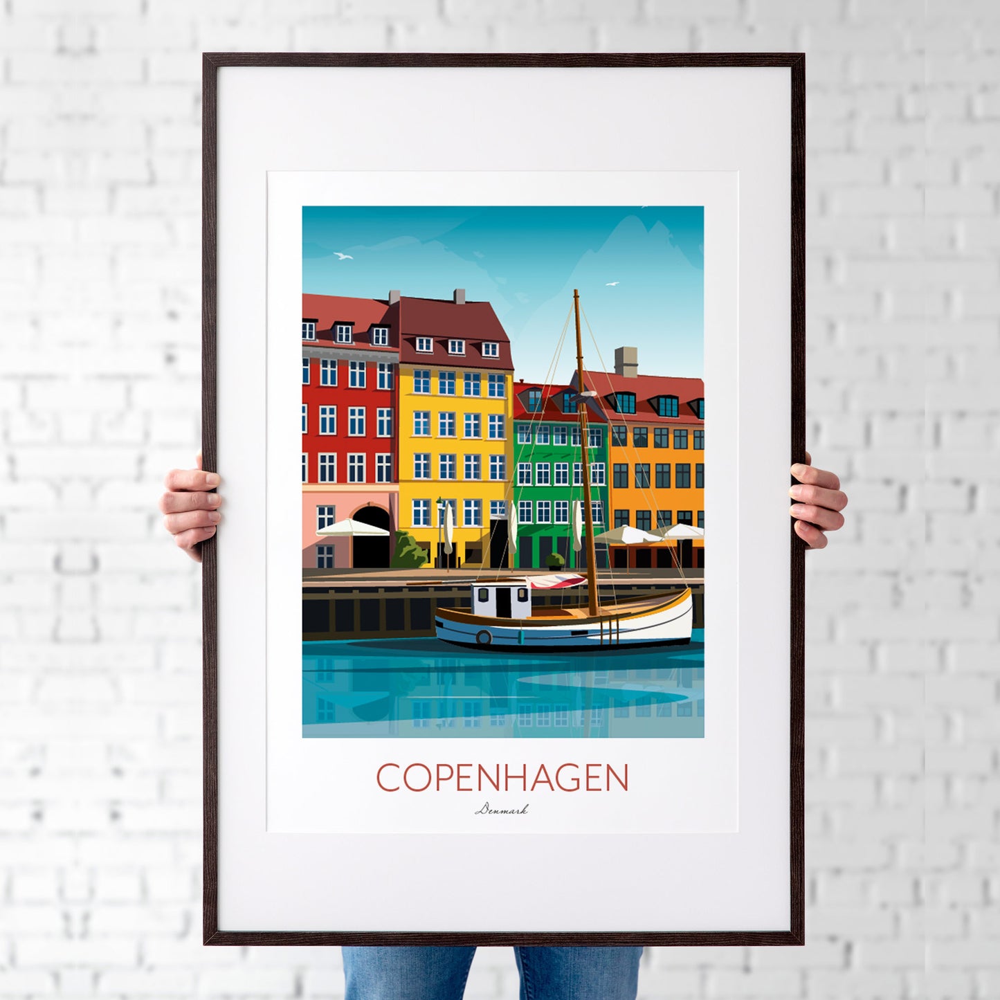 Copenhagen Print - Denmark - Nyhavn Harbour