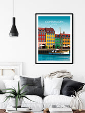 Load image into Gallery viewer, Denmark Print - Copenhagen Nyhavn Harbour
