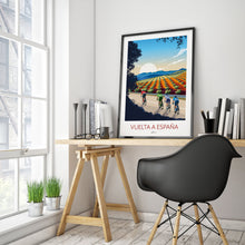 Load image into Gallery viewer, Vuelta a España Cycling Print, Spanish Cycling Poster.
