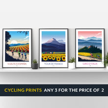 Load image into Gallery viewer, Cycling prints set of 3.
