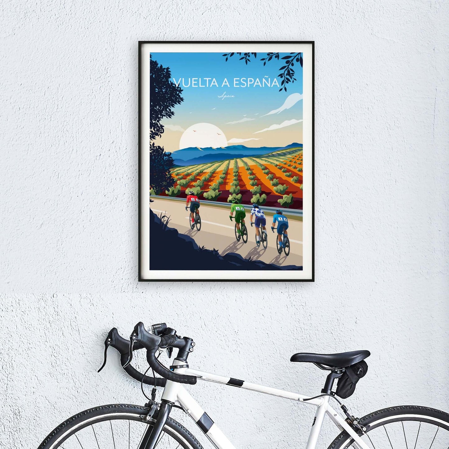 Vuelta a España Cycling Print, Tour of Spain.