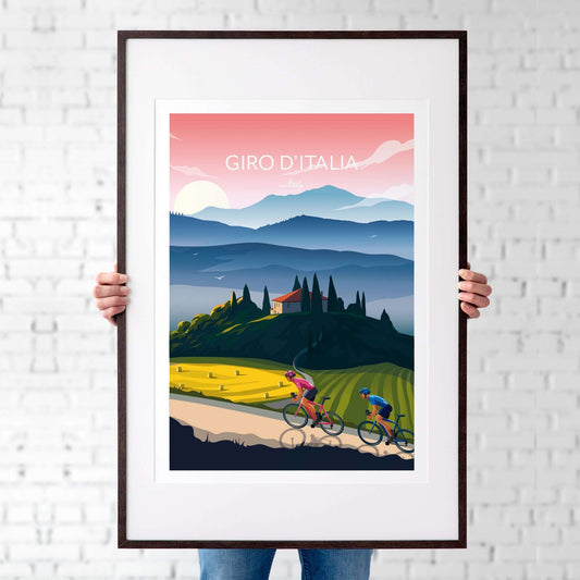 Cycling print of Giro d'Italia.