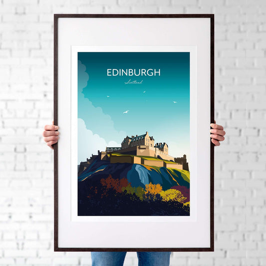 Edinburgh Castle Travel Poster - Scotland