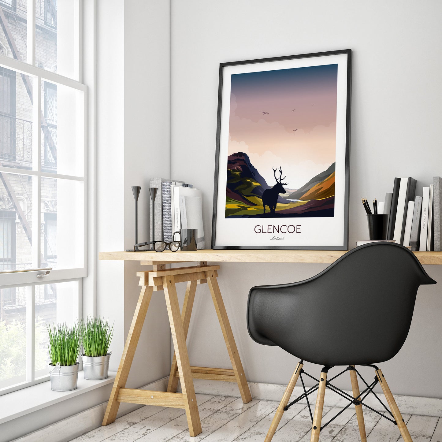 Glencoe Scotland Home Office Print