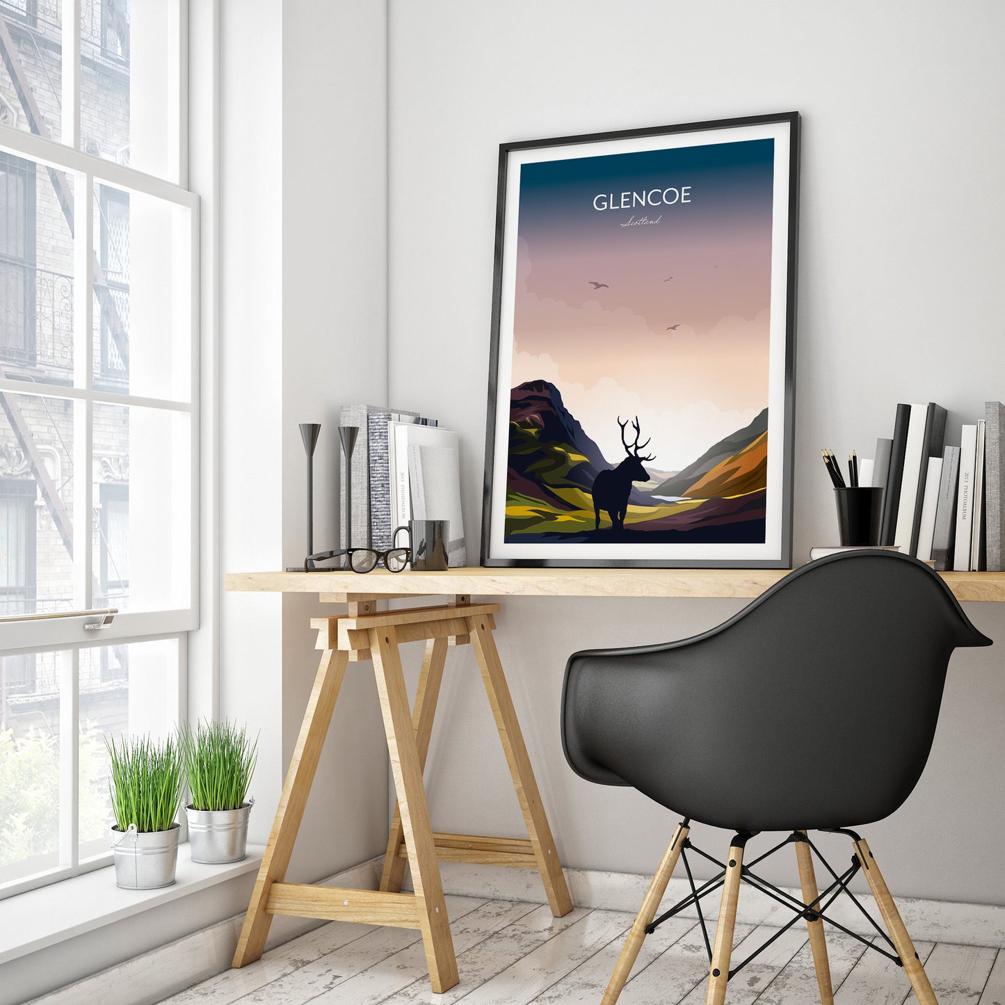 Glencoe Scotland Home Office Print