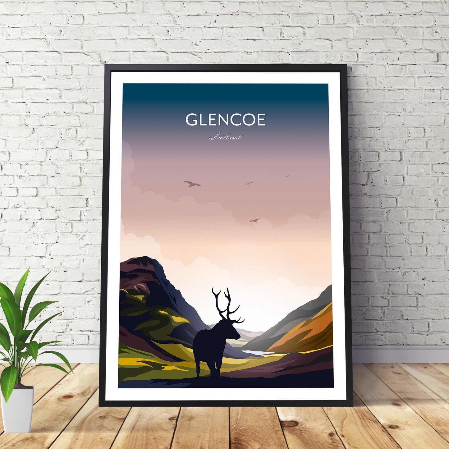 Pass of Glencoe Print, Scottish Highlands