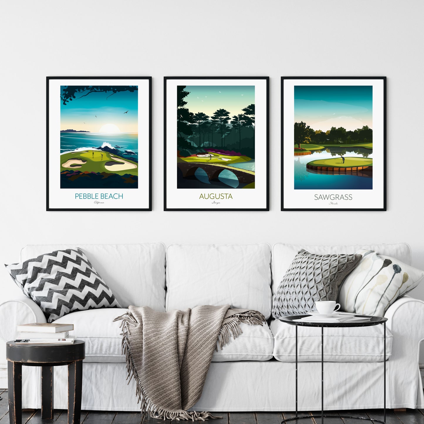 Pebble Beach California Golf Print - US Open Golf Print