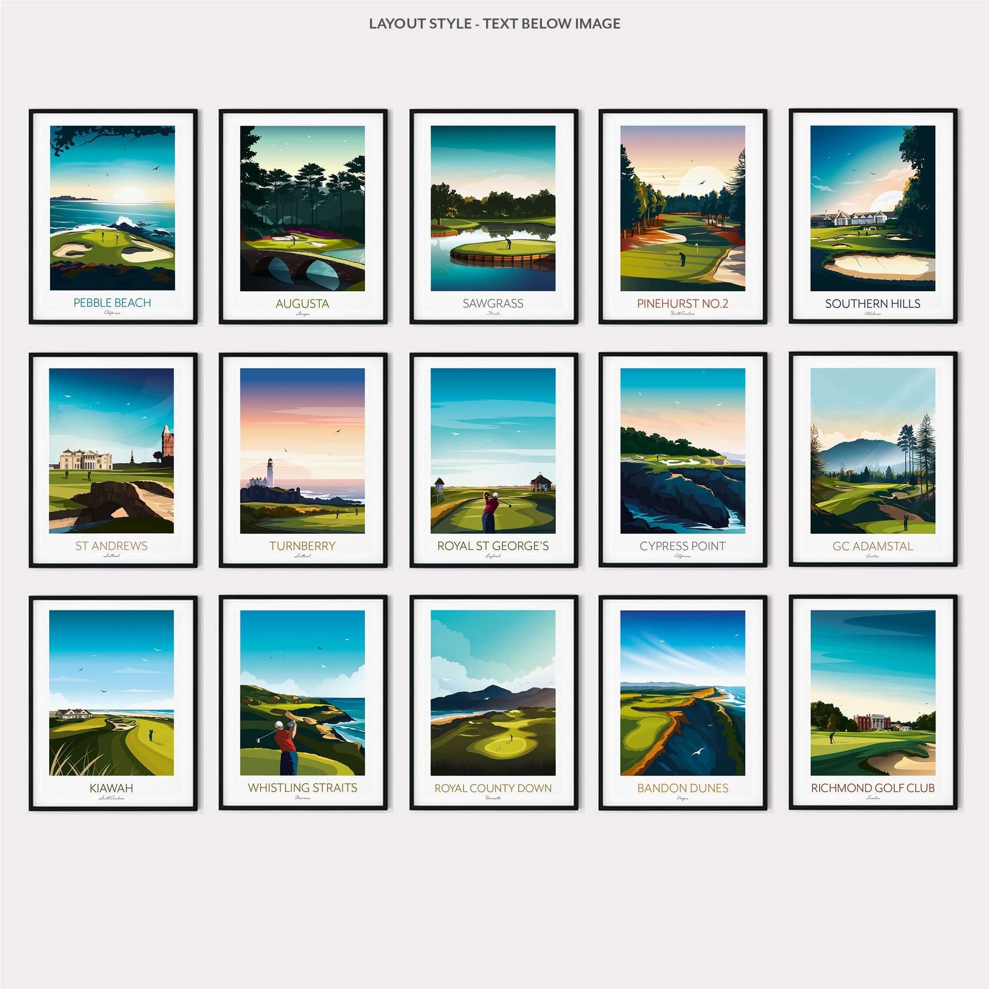 Any 3 golf prints for the price of 2.