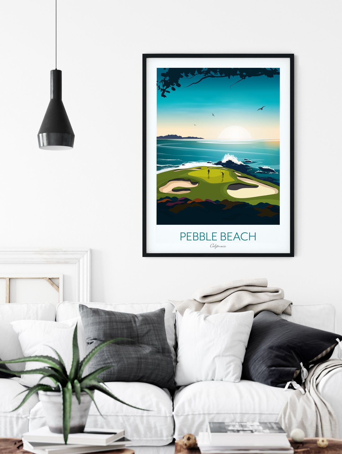 Pebble Beach California Golf Print - US Open Golf Print