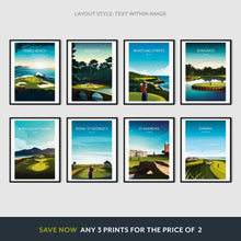 Load image into Gallery viewer, Golf Print of Pebble Beach California - US Open Golf Gift

