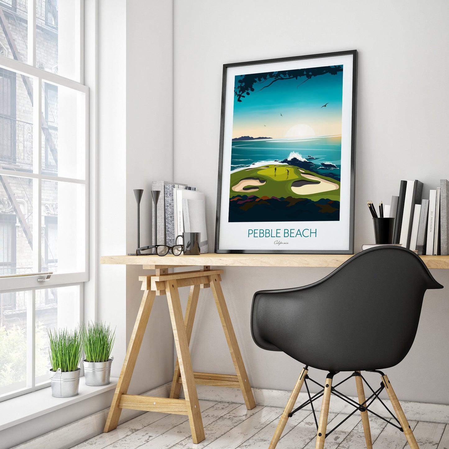 Pebble Beach California Golf Print - US Open Golf Print