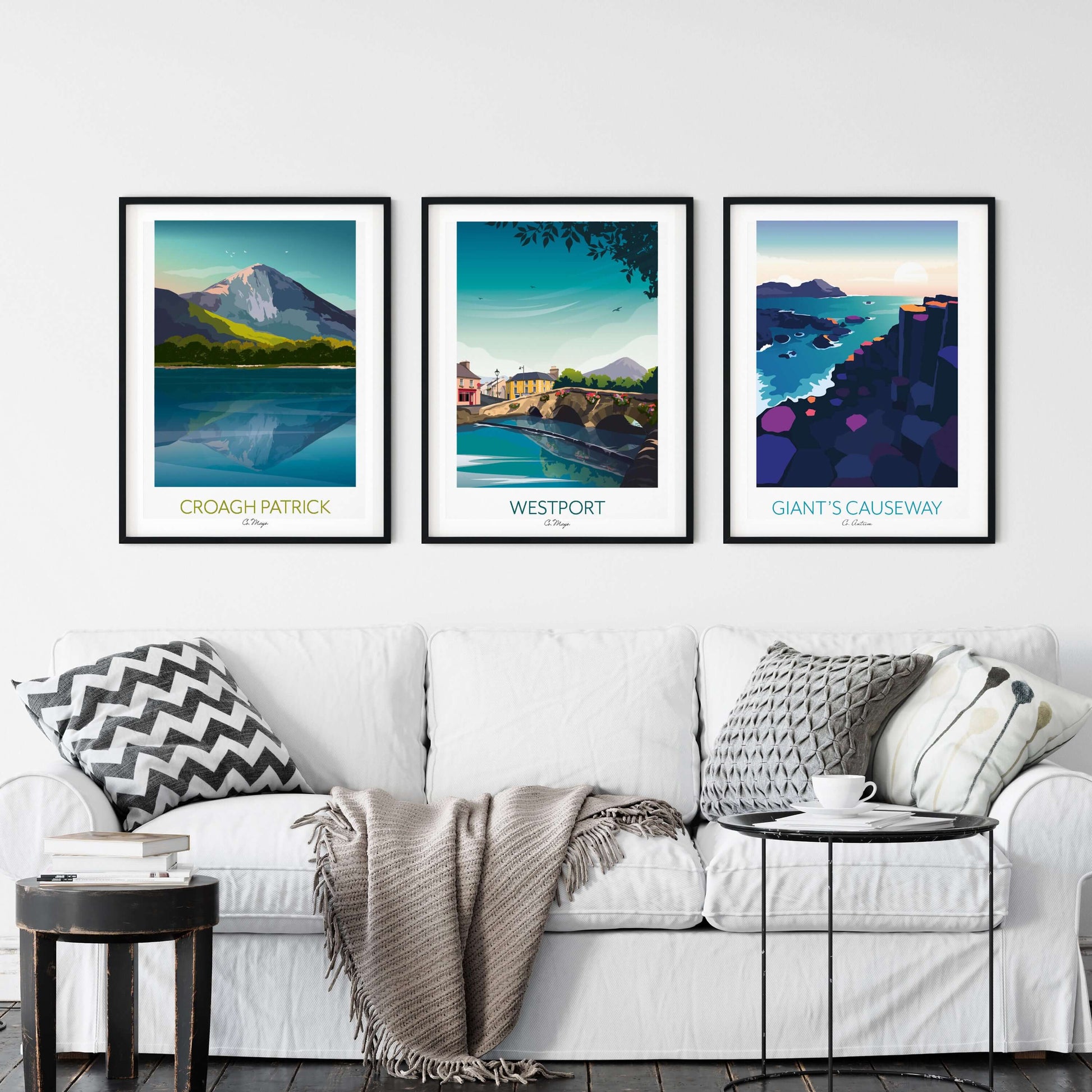 Irish Print of Westport County Mayo - Living Room Home Decor