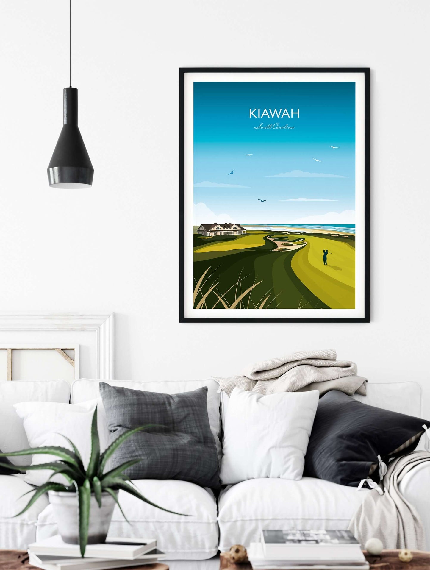 Kiawah Island Golf Print Living Room