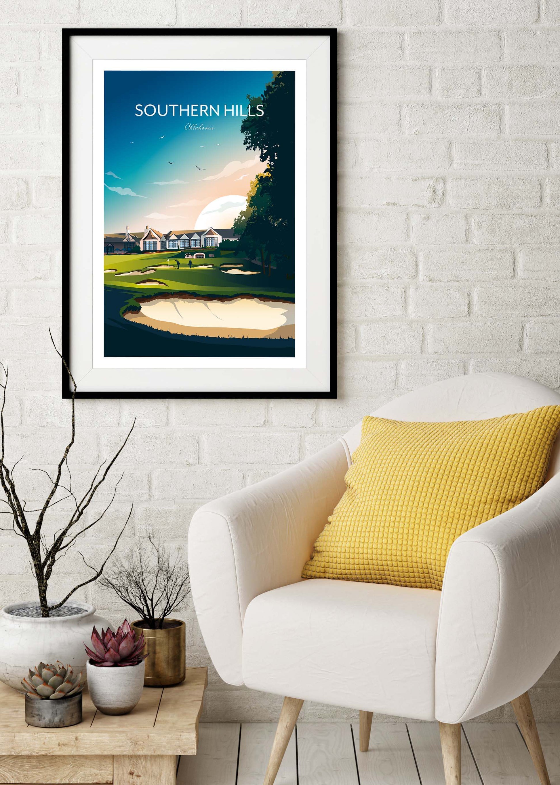 Southern Hills Golf Print, Tulsa, Oklahoma.