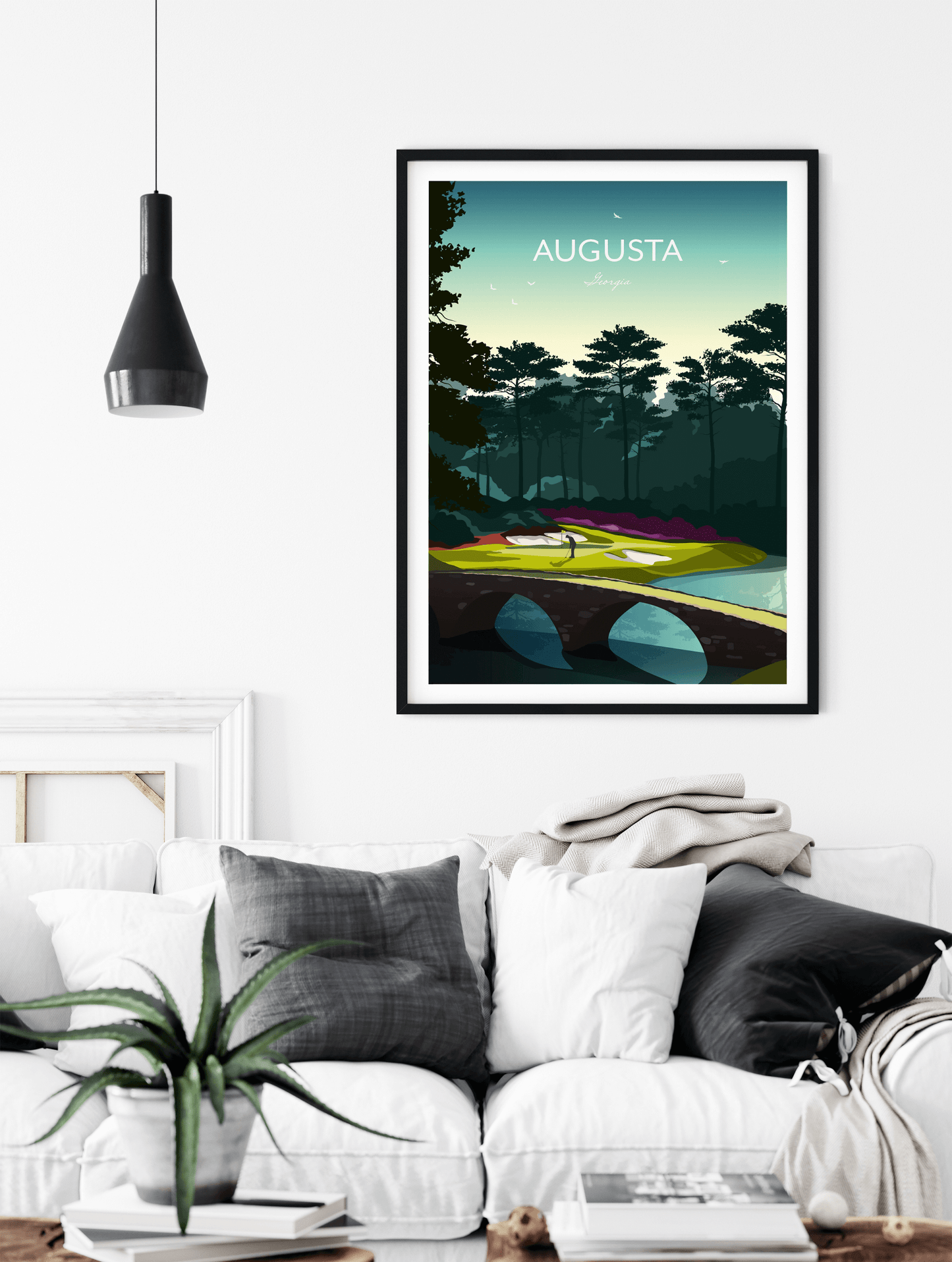 Augusta Masters 2021 Golf Print - 12th Hole Amen Corner