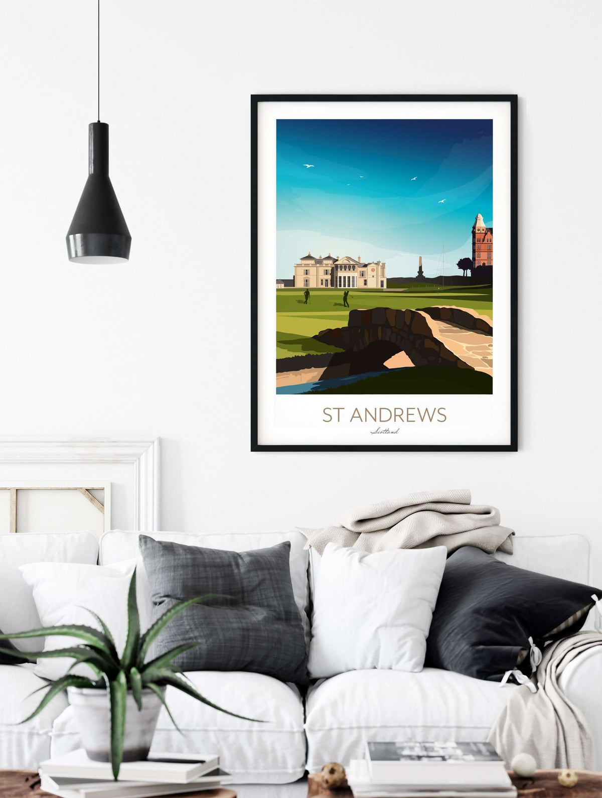 St Andrews Golf Print, Old Course | Scotland Golf Art – Dibdaub