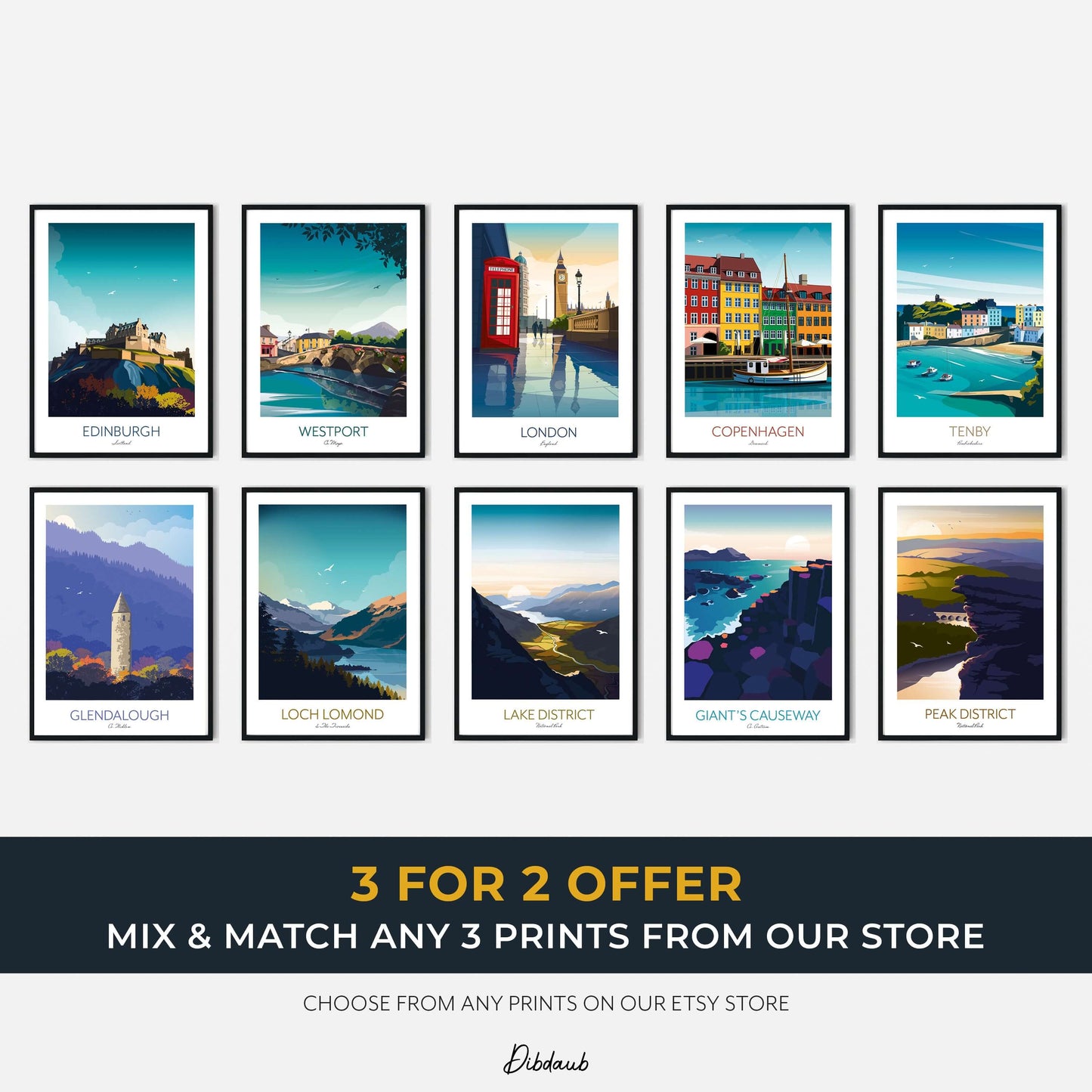 SAVE NOW  - 3 FOR 2 - Mix & match any 3 prints from our Online Store