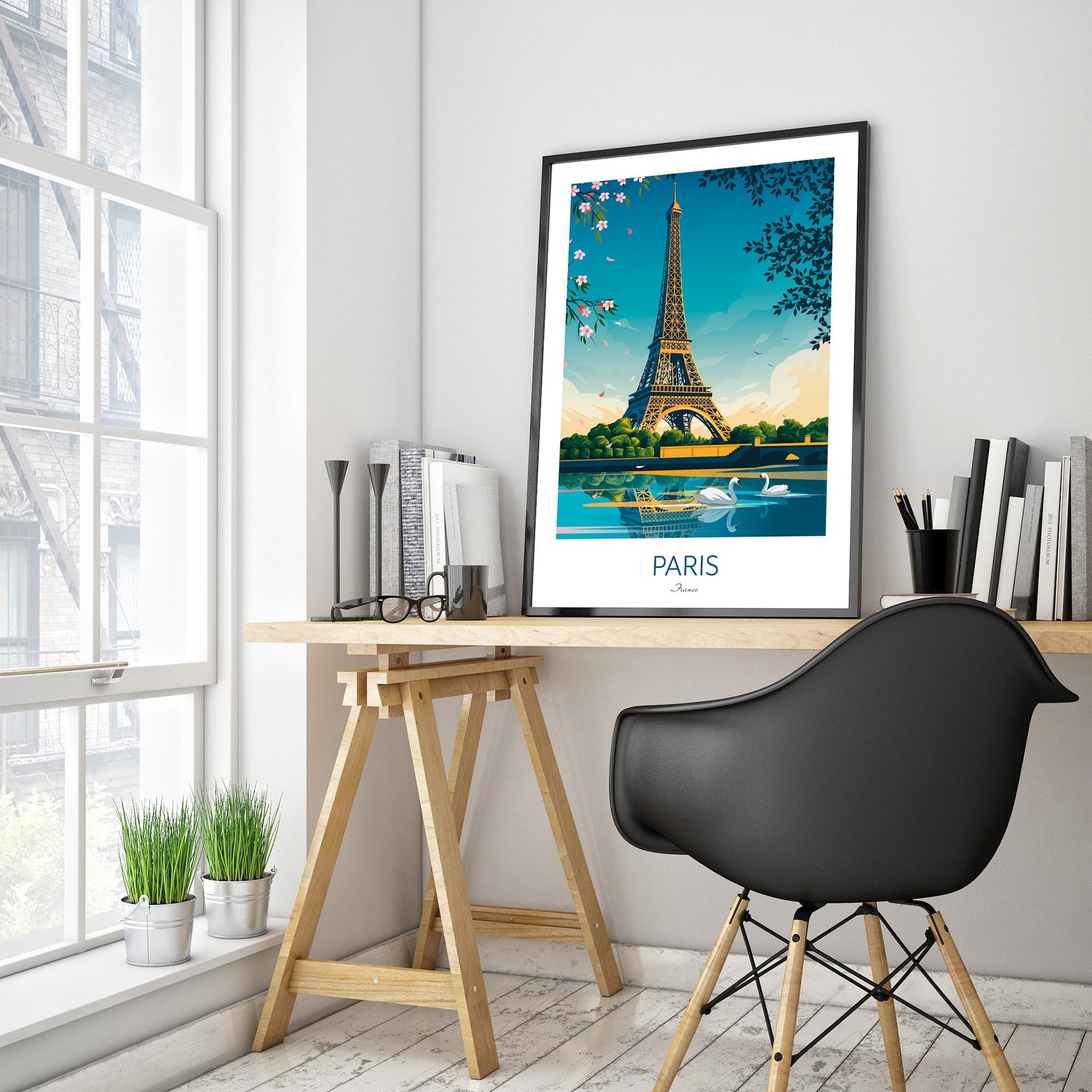 Paris Print of the Eiffel Tower, France.