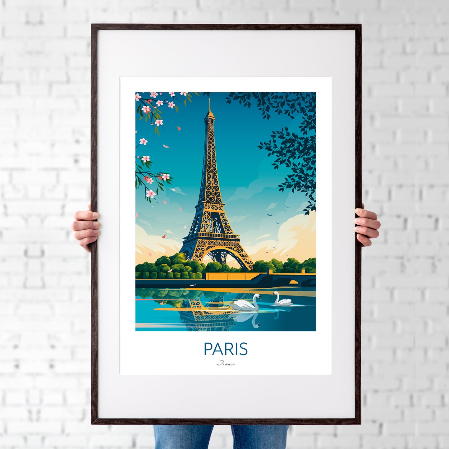 Paris Print of the Eiffel Tower, France.