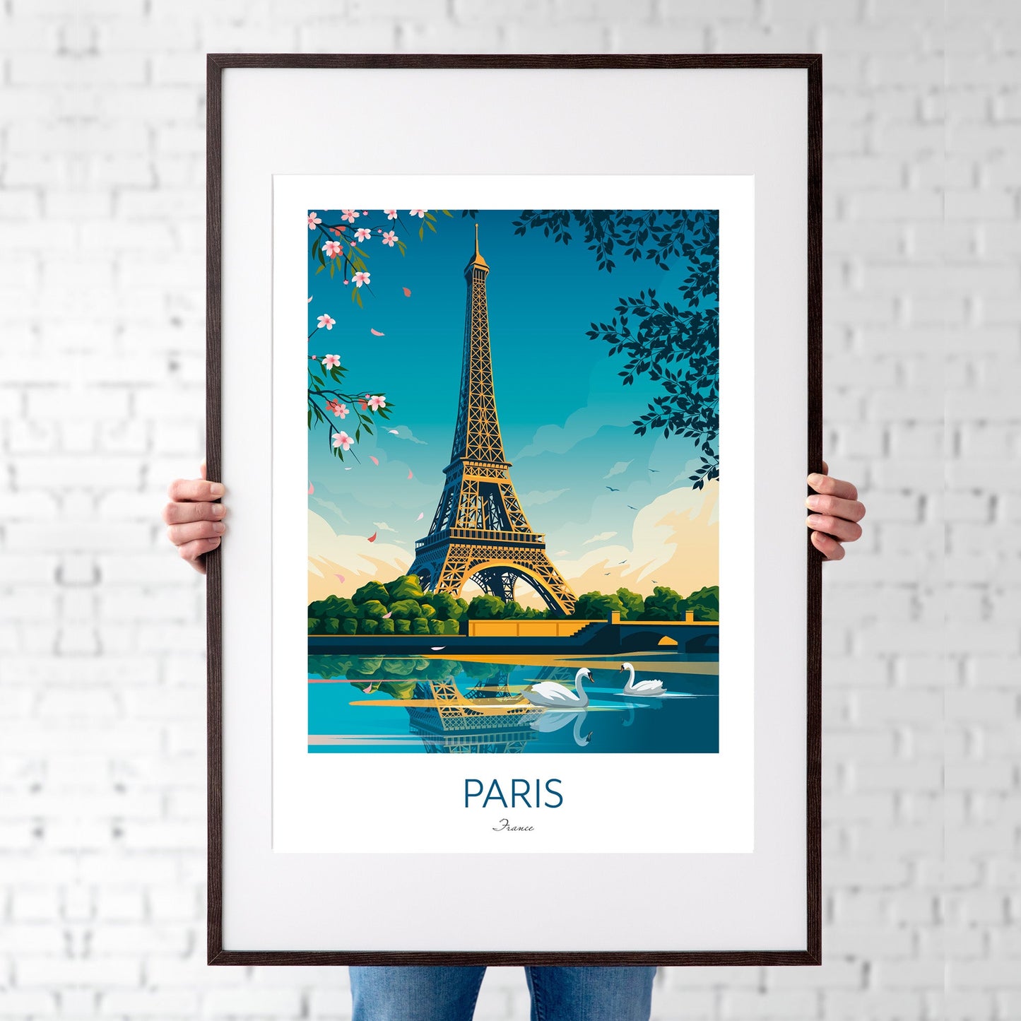 Paris Print of the Eiffel Tower, France.