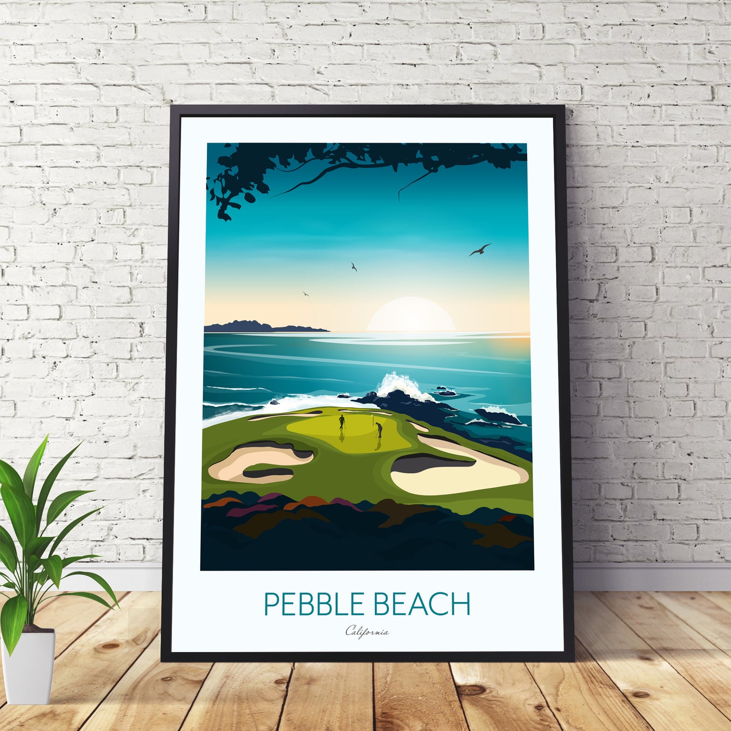 Pebble Beach California Golf Print - US Open Golf Print