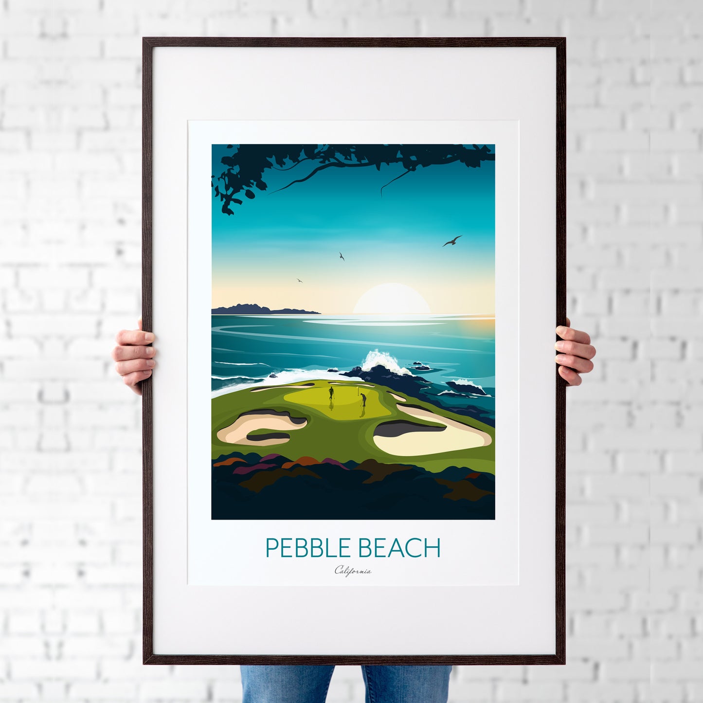 Pebble Beach California Golf Print - US Open Golf Print