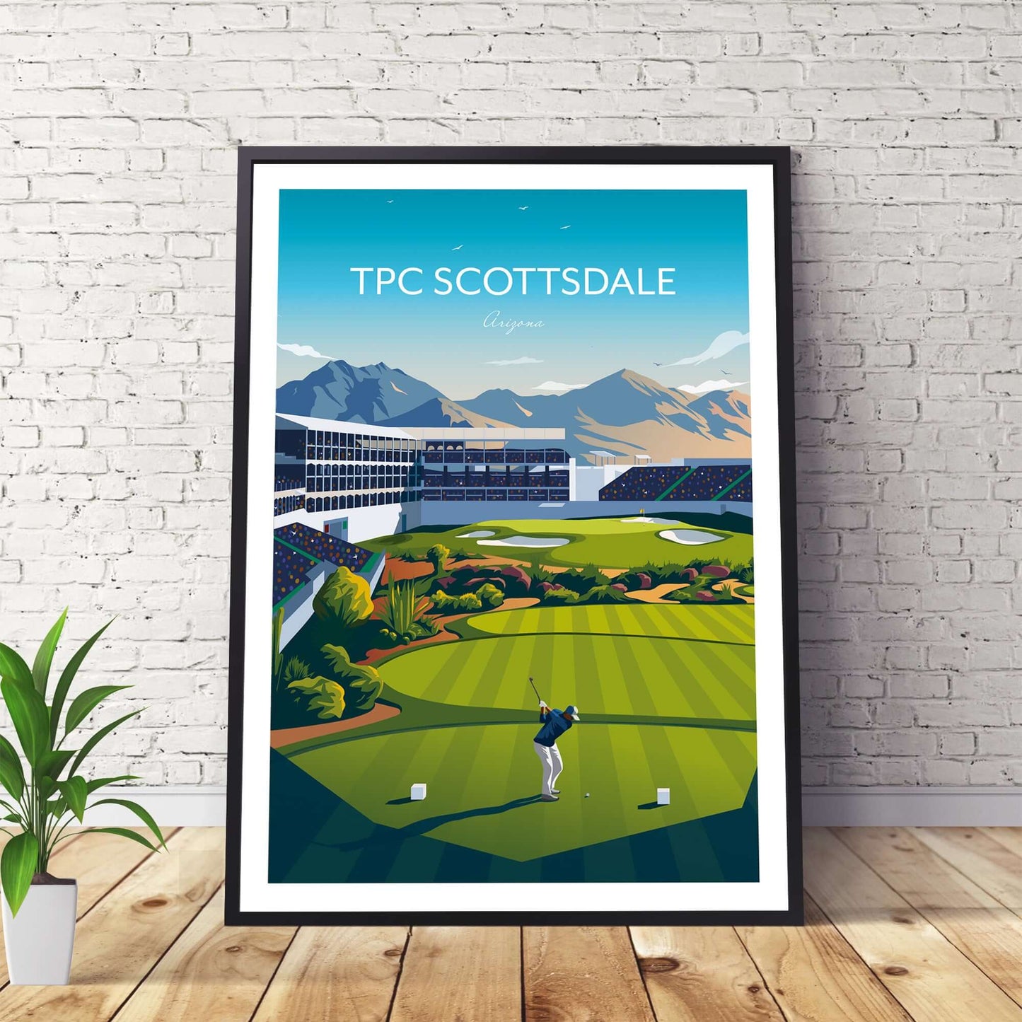 WM Phoenix Open Arizona Golf Print - TPC Scottsdale Stadium Course 16th Hole