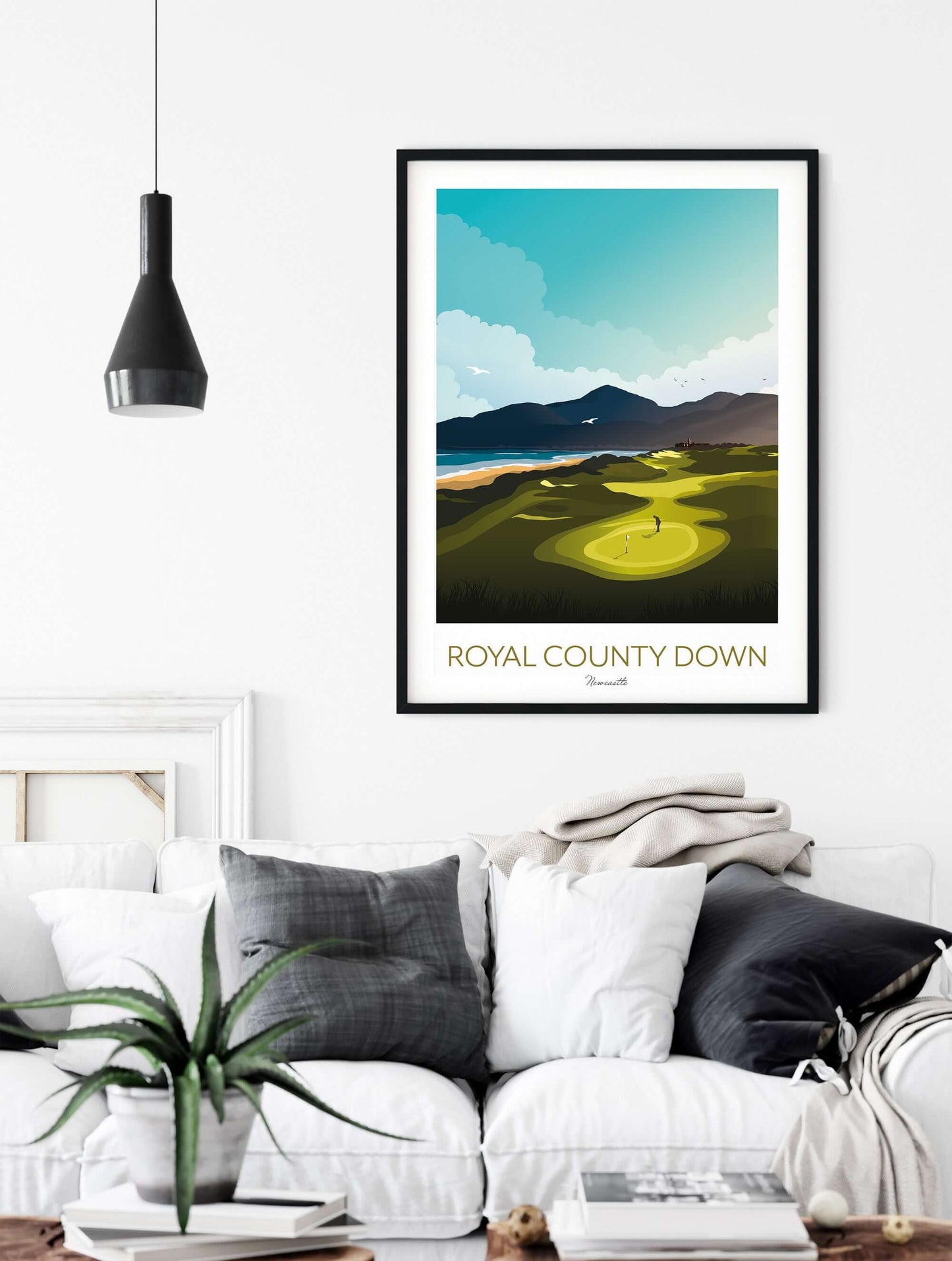 Golf Print of Royal County Down, Newcastle, Northern Ireland