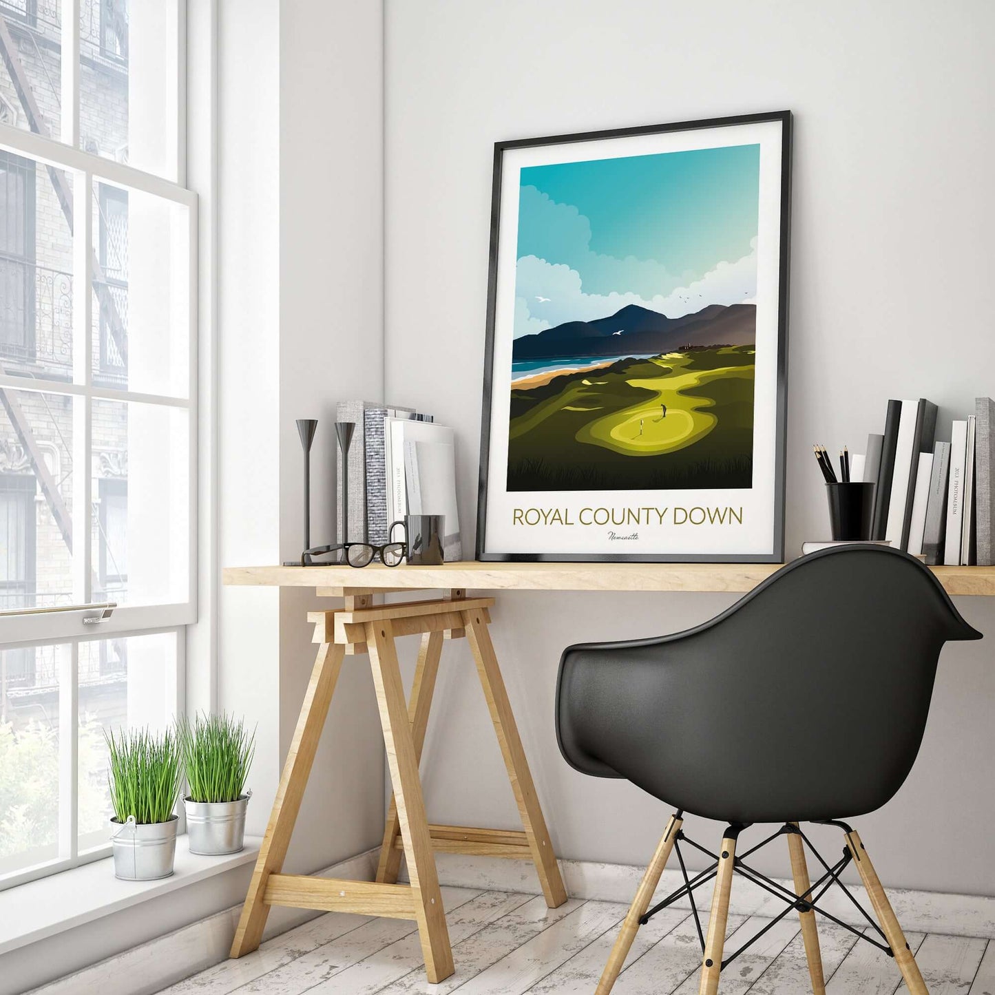 Golf Print of Royal County Down, Newcastle, Northern Ireland