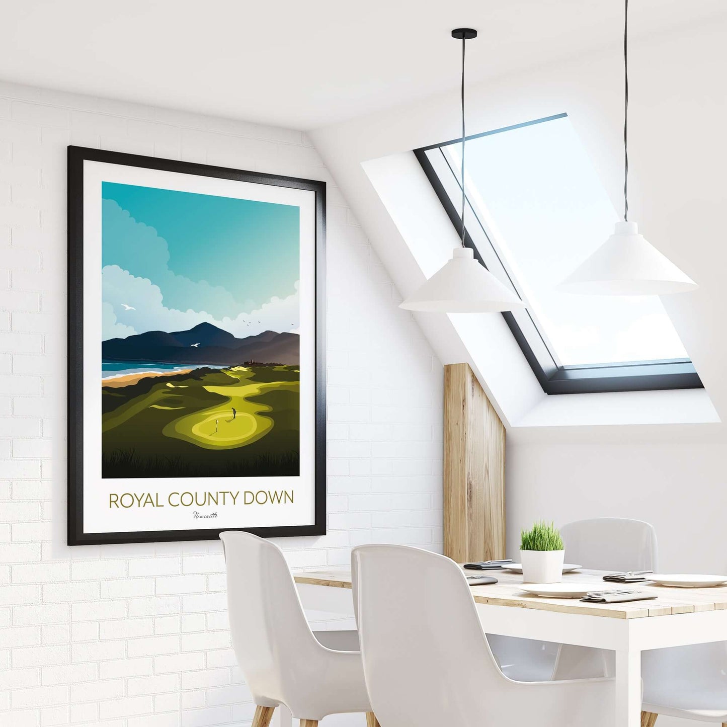 Golf Print of Royal County Down, Newcastle, Northern Ireland