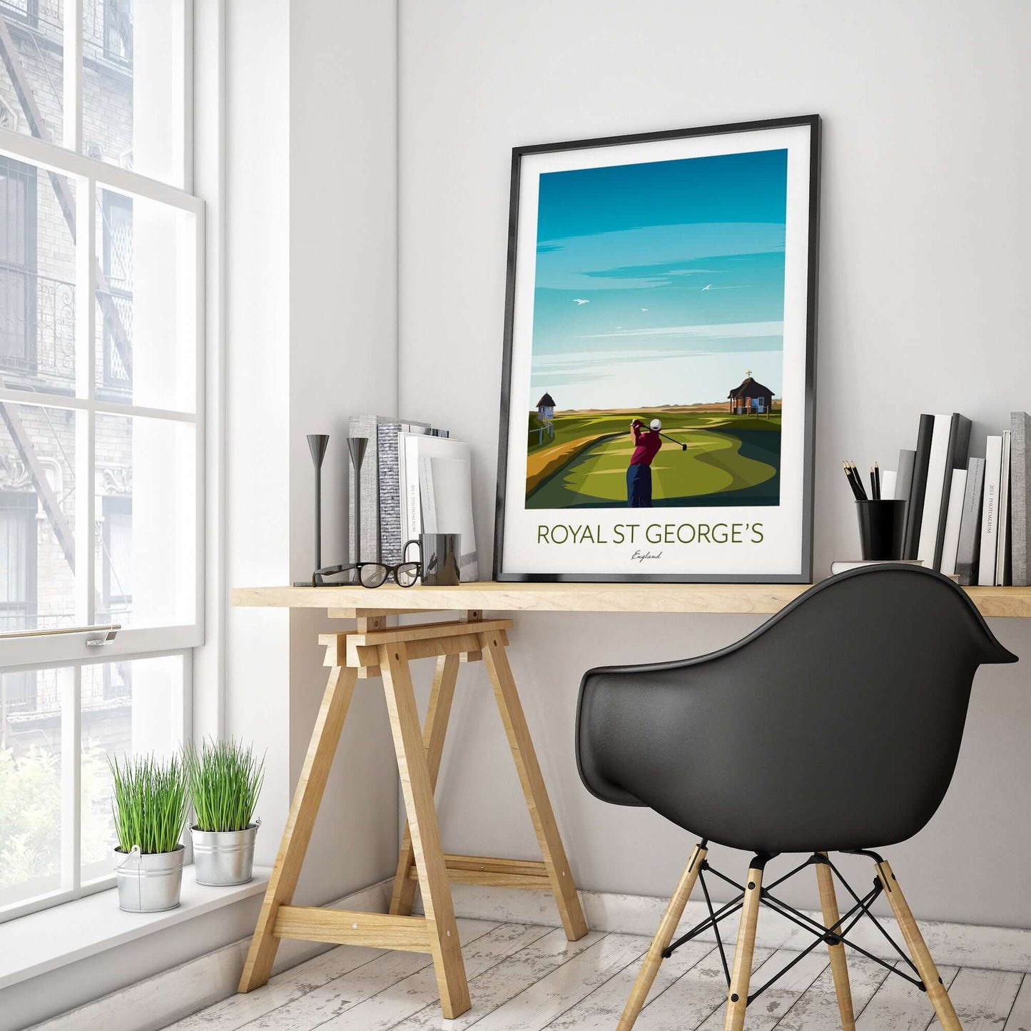 Royal St George's Golf Print Home Office